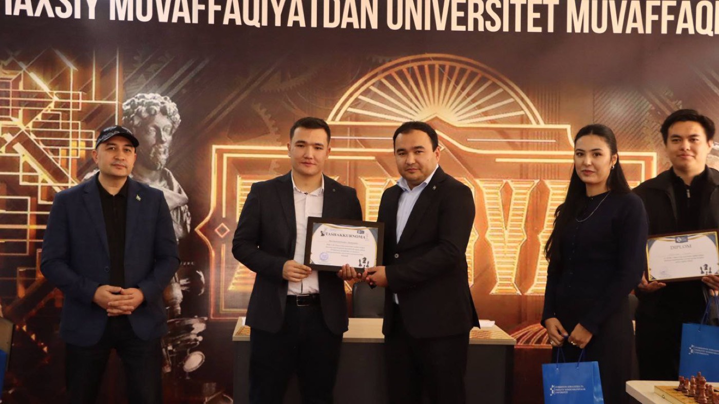 Universitet bilan hamkorlik tashakkurnomasi